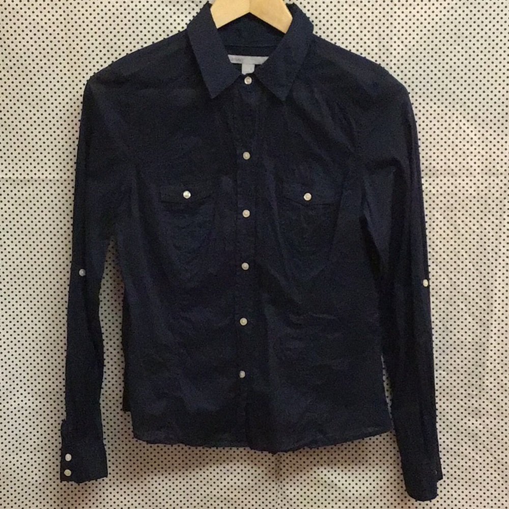 old navy💙classic cool sheer gauzy cotton blouse